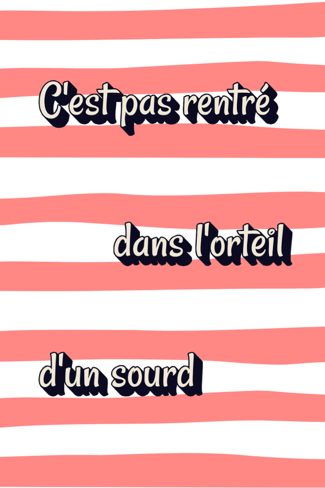 AFFICHE C EST PAS RENTRE DANS L ORTEIL D UN SOURD