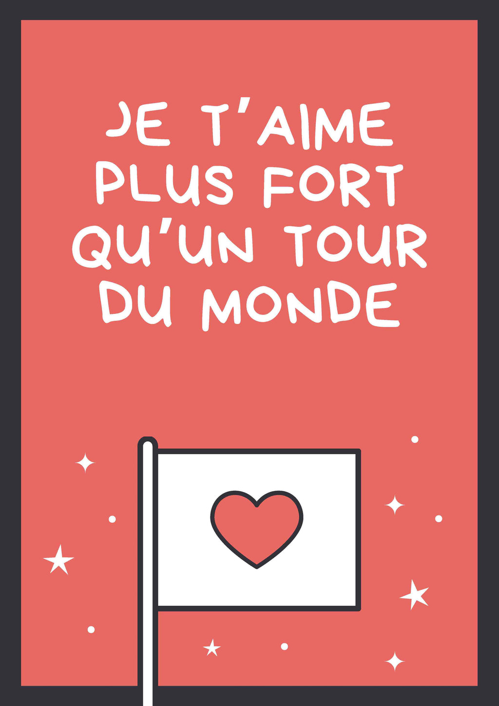 AFFICHE JE T'AIME PLUS FORT QU'UN TOUR DU MONDE