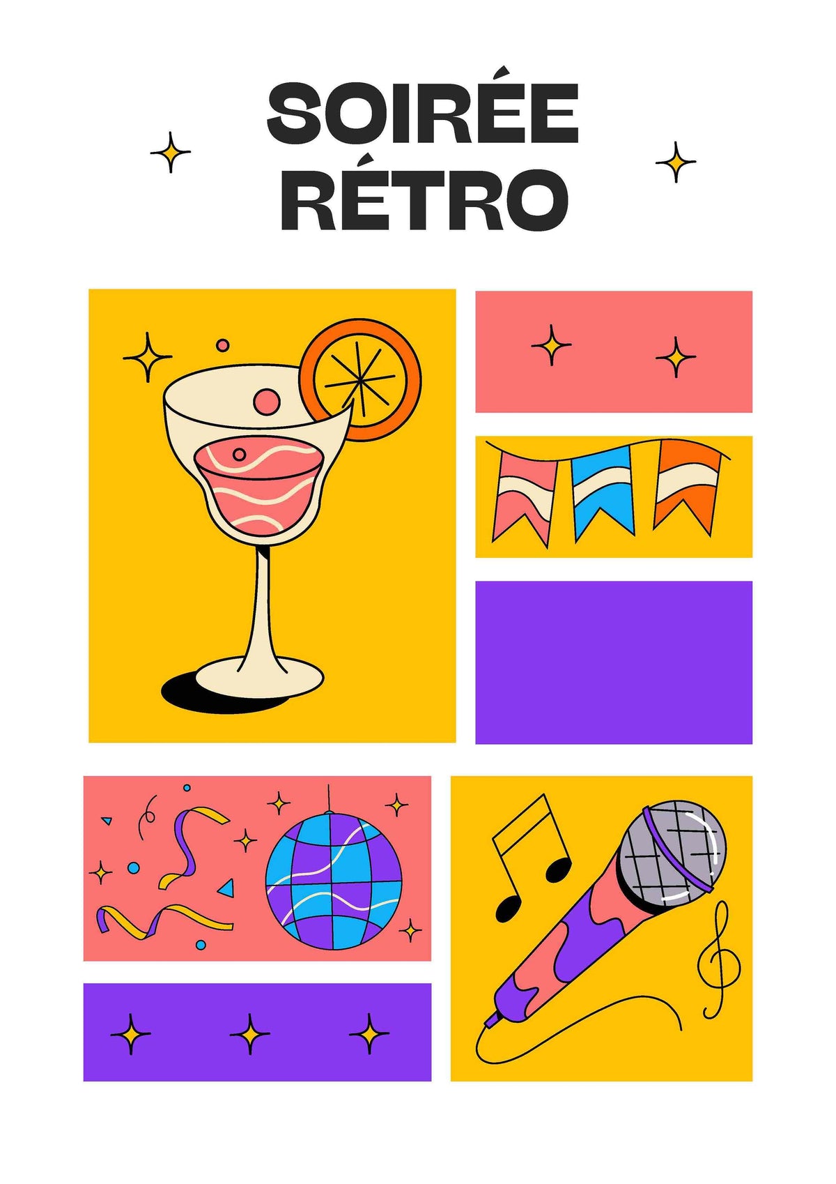 AFFICHE SOIREE RETRO 4