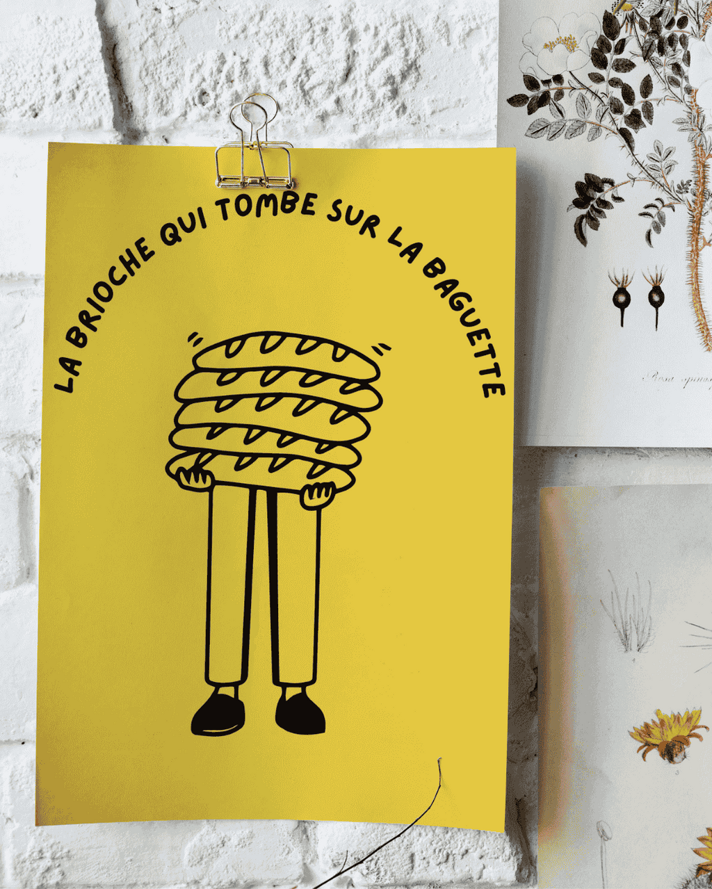AFFICHE LA BRIOCHE QUI TOMBE SUR LA BAGUETTE