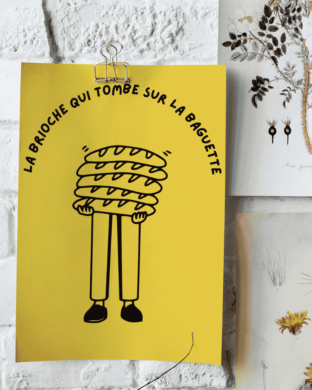 AFFICHE LA BRIOCHE QUI TOMBE SUR LA BAGUETTE