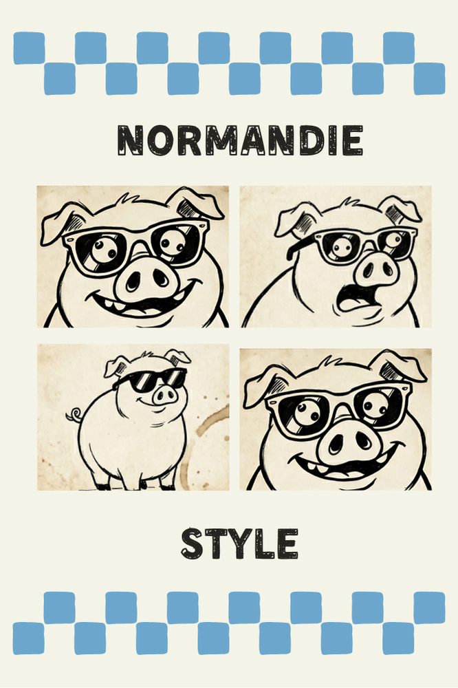 AFFICHE NORMANDIE STYLE