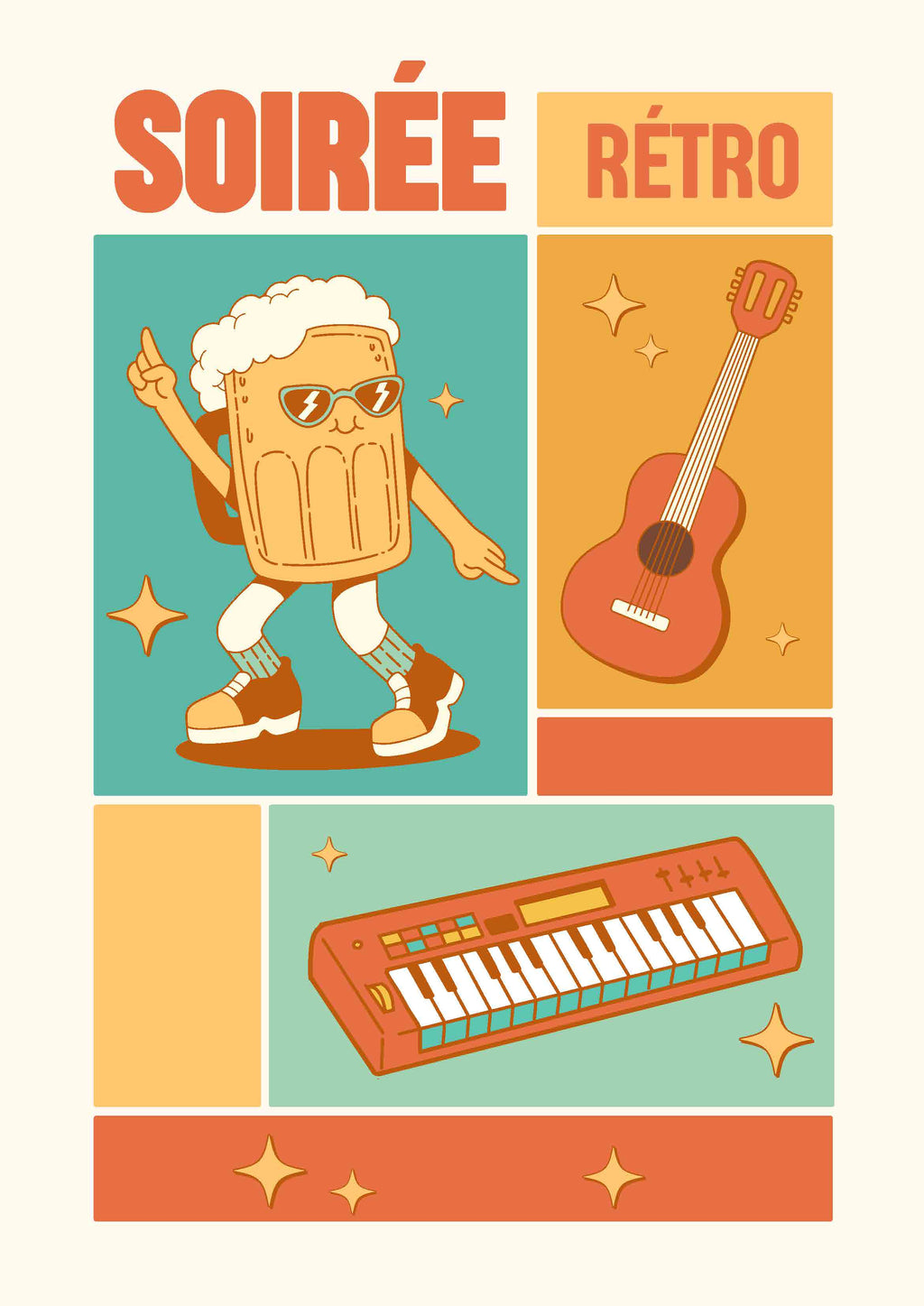 AFFICHE SOIREE RETRO 5