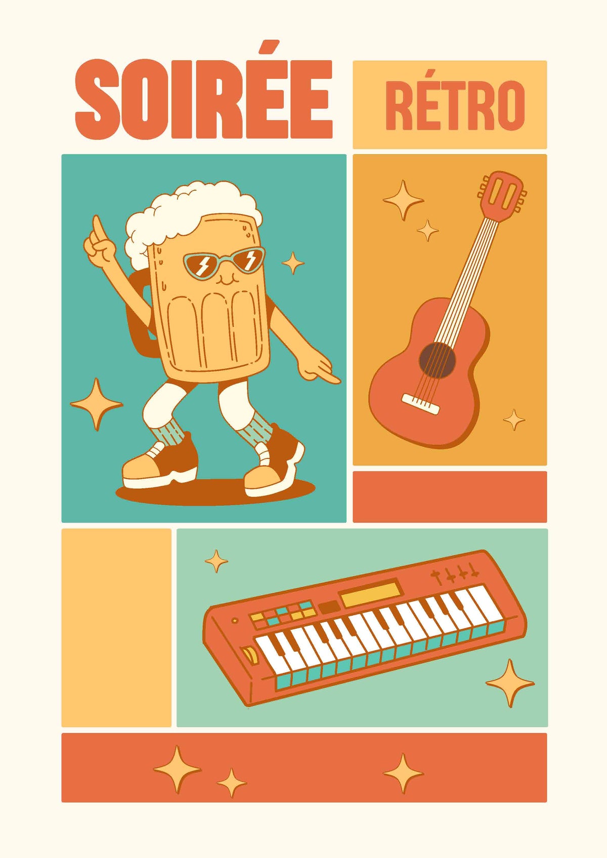 AFFICHE SOIREE RETRO 5