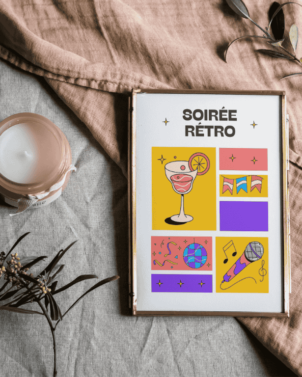 AFFICHE SOIREE RETRO 4