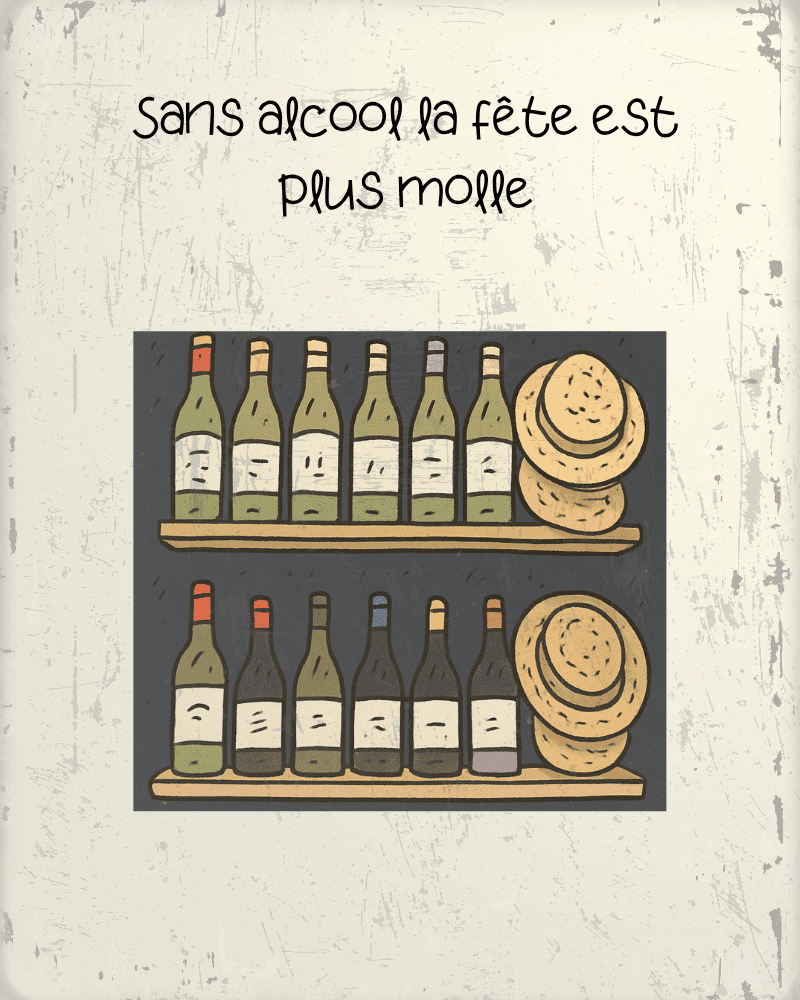 AFFICHE SANS ALCOOL LA FETE EST PLUS MOLLE