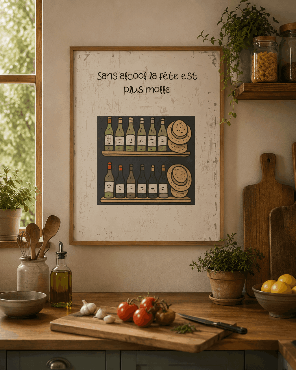 AFFICHE SANS ALCOOL LA FETE EST PLUS MOLLE