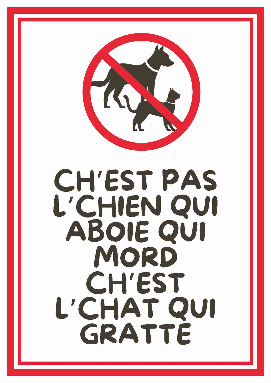 Visuel Affiche Ch'est pas l'chien qui aboie