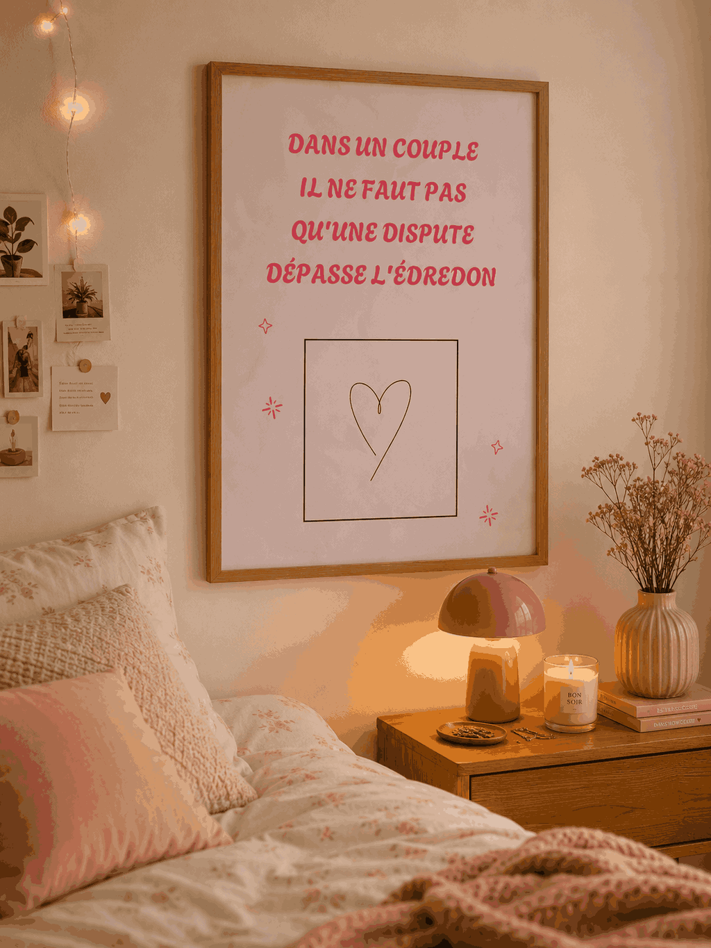 AFFICHE DANS UN COUPLE IL NE FAUT PAS QU'UNE DISPUTE DEPASSE L'EDREDON