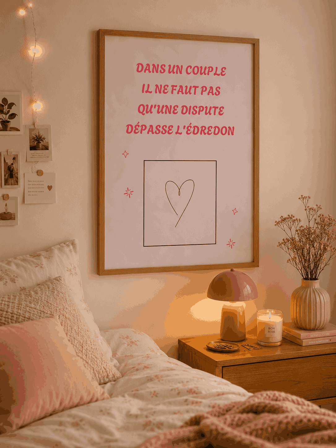 AFFICHE DANS UN COUPLE IL NE FAUT PAS QU'UNE DISPUTE DEPASSE L'EDREDON
