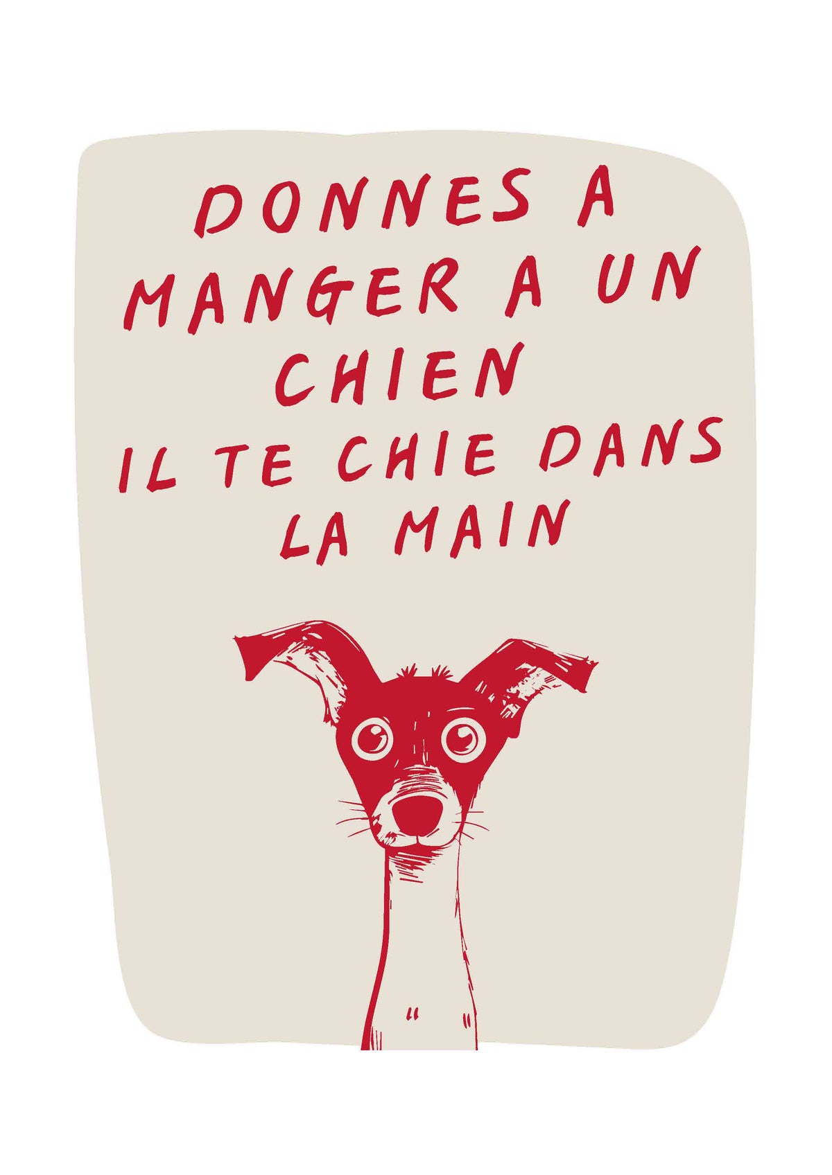 Visuel Affiche Donnes à Manger à un Chien