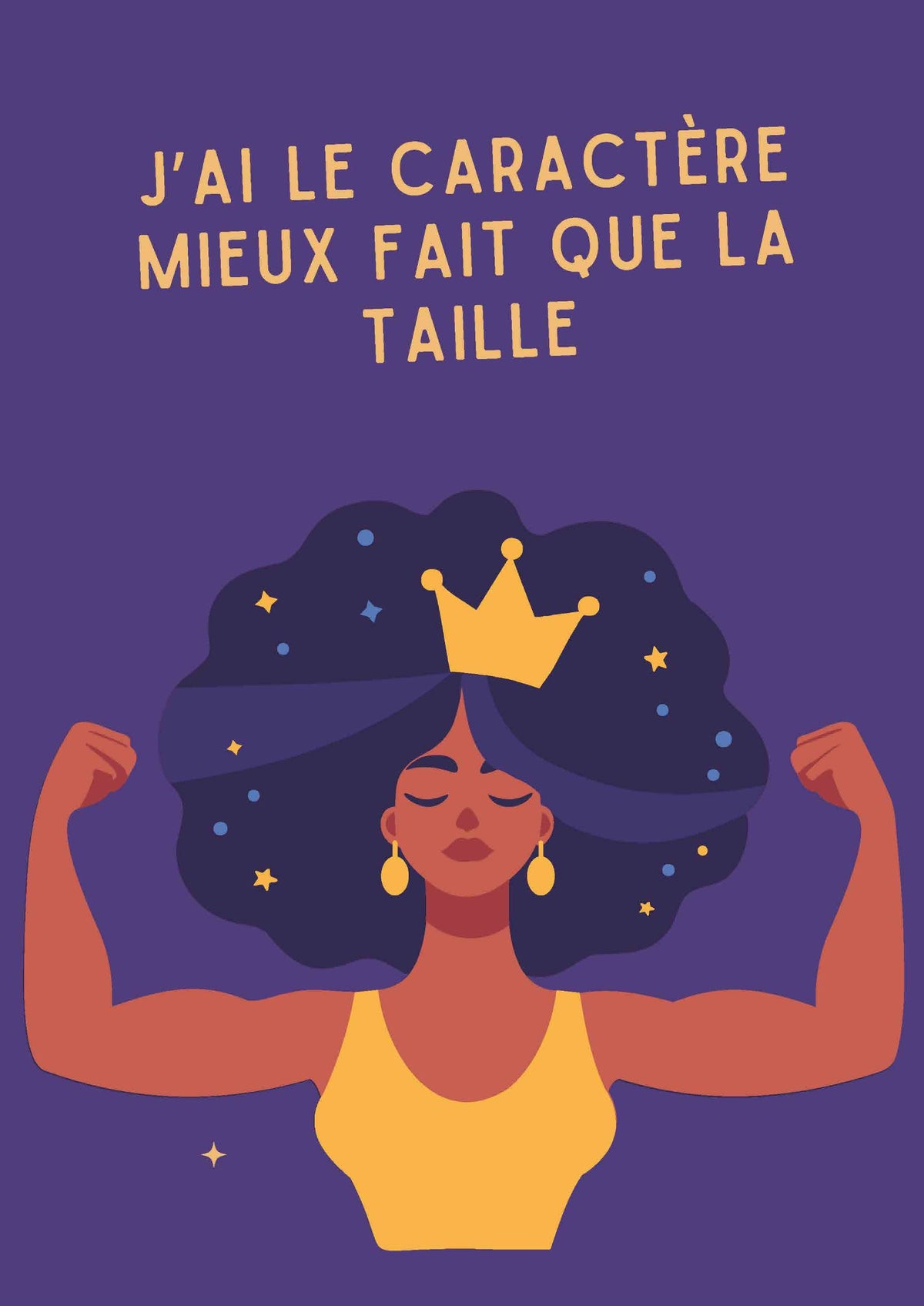 Visuel Affiche J'ai le Caractère Mieux Fait que la Taille
