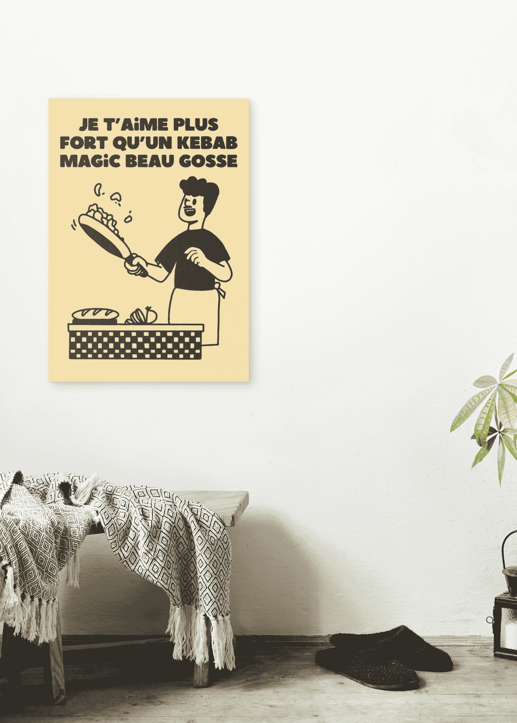AFFICHE JE T'AIME PLUS FORT QU'UN KEBAB