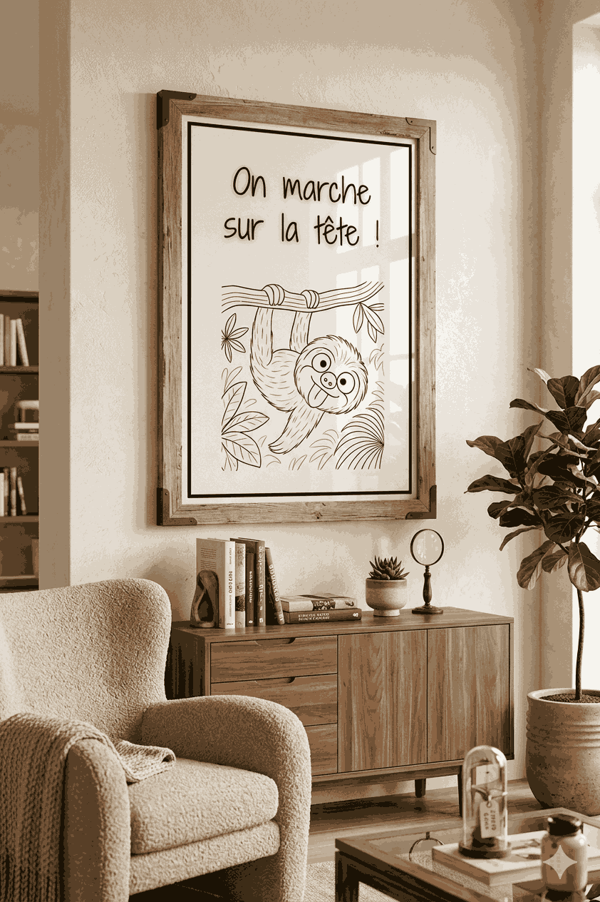 AFFICHE ON MARCHE SUR LA TETE