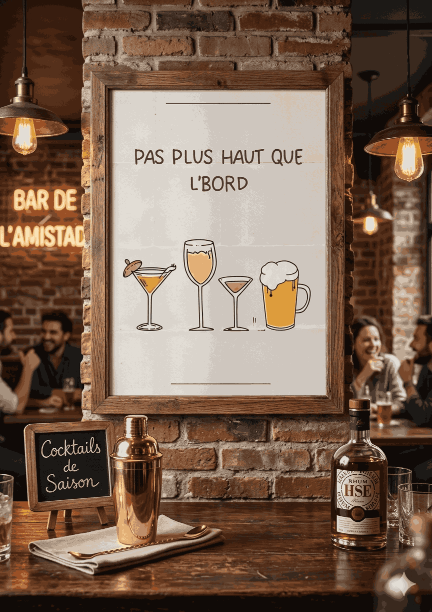 AFFICHE PAS PLUS HAUT QUE L'BORD