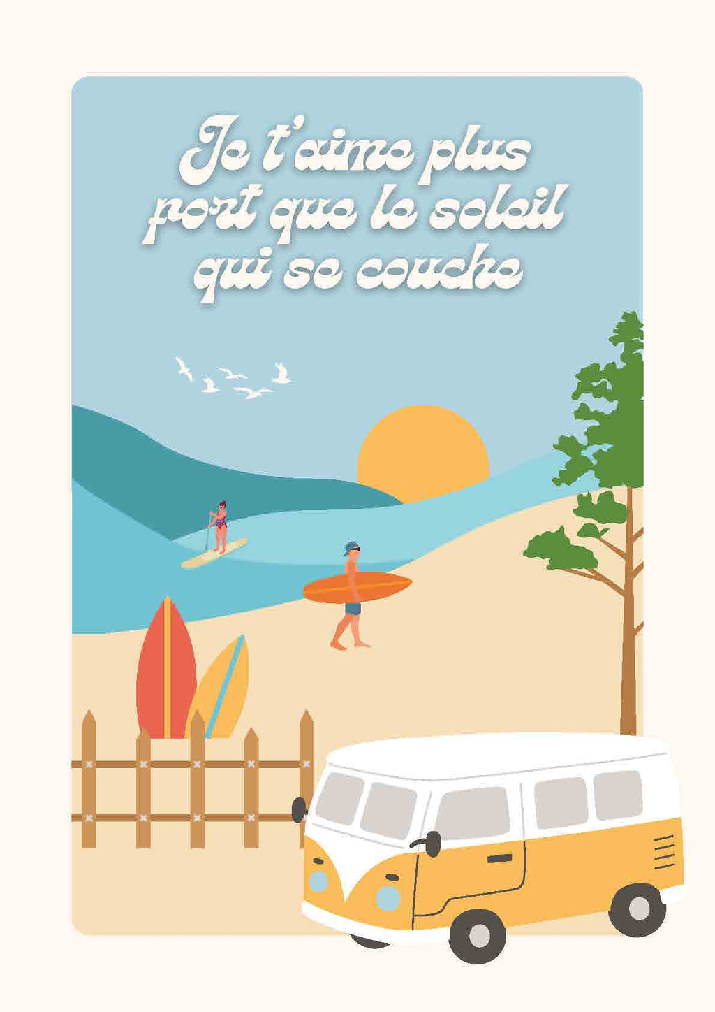 Visuel Affiche Je t'aime plus fort que le soleil qui se couche
