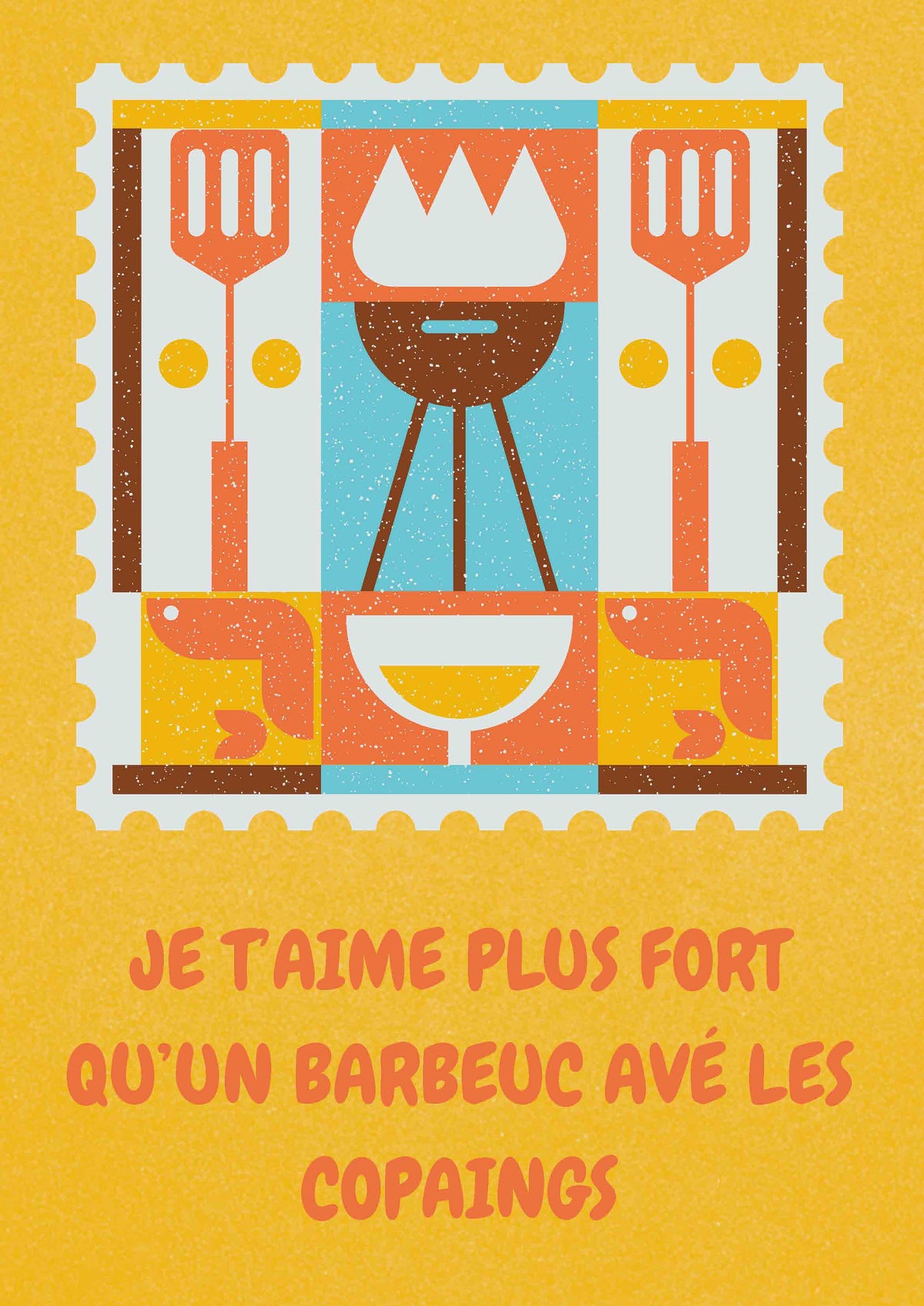 Visuel Affiche Je t'aime plus fort qu'un barbeuc