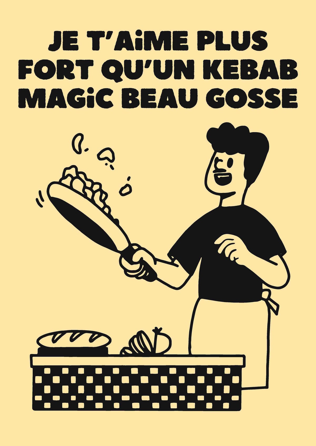Visuel Affiche Je t'aime plus fort qu'un kebab
