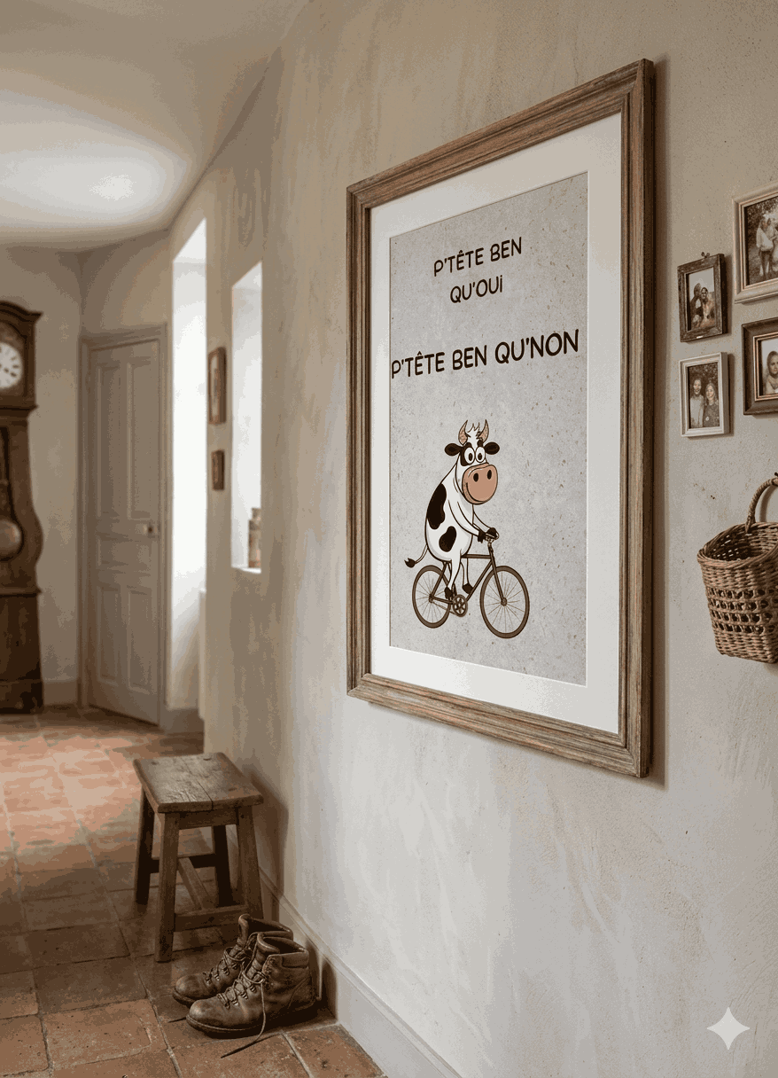 AFFICHE P'TETE BEN QU'OUI P'ETE BEN QU'NON