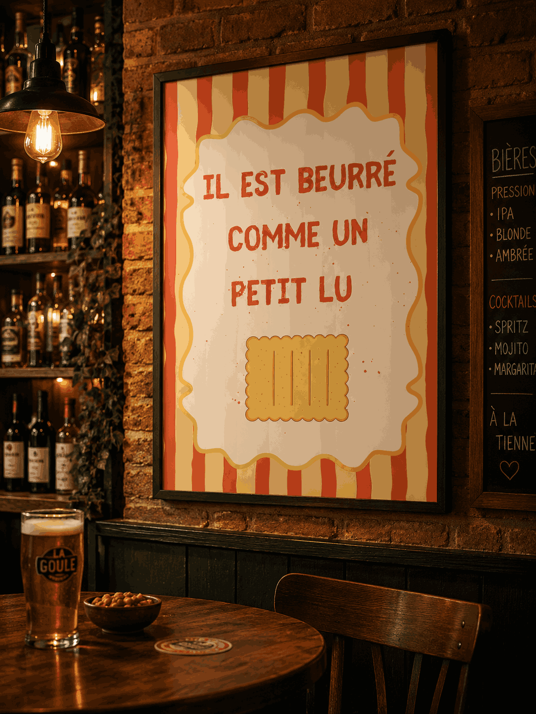 AFFICHE IL EST BEURRE COMME UN PETIT LU