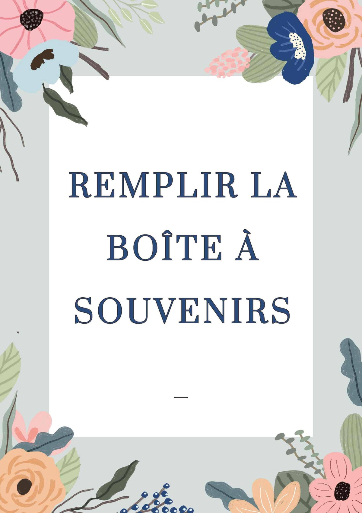 Visuel Affiche Remplir la Boîte à Souvenirs