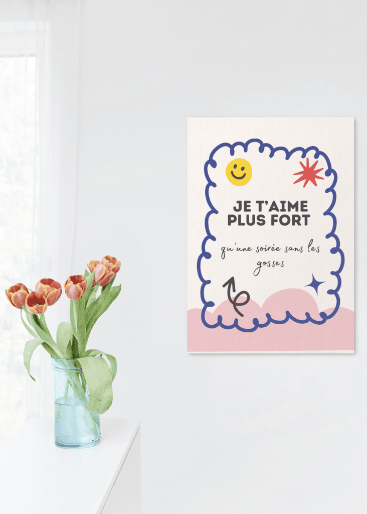 AFFICHE JE T'AIME PLUS FORT QU'UNE SOIREE SANS LES GOSSES 3