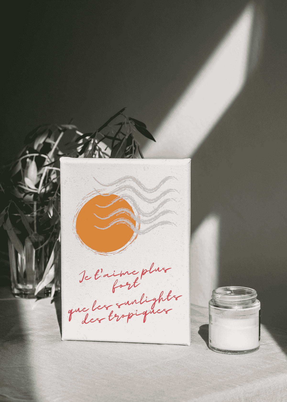AFFICHE JE T'AIME PLUS FORT QUE LES SUNLIGHTS DES TROPIQUES