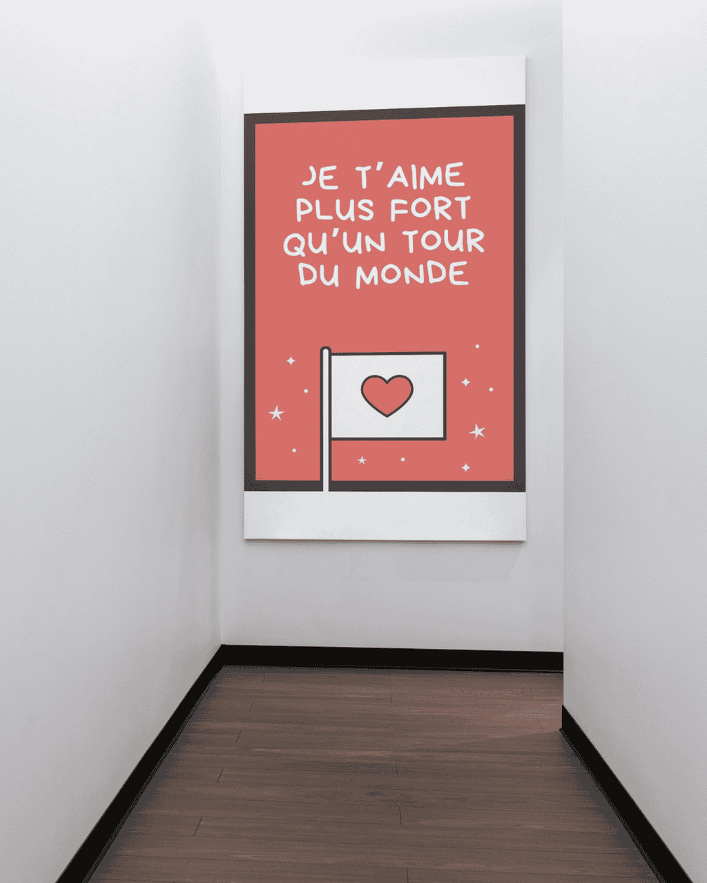 AFFICHE JE T'AIME PLUS FORT QU'UN TOUR DU MONDE